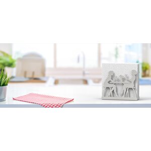 Sohbet Temalı Gümüş Metal Peçetelik