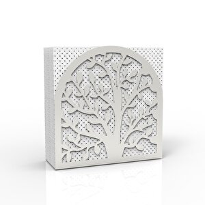Hayat Ağacıtemalı Gümüş Metal Peçetelik