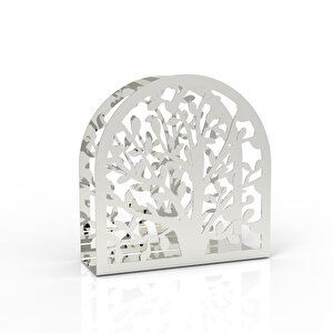 Hayat Ağacıtemalı Gümüş Metal Peçetelik