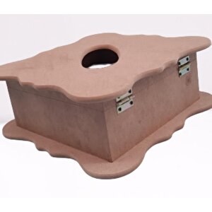 Hobi 90051 Dekoratif  Model Peçetelik Kutu Ham Ahşap Mdf El Yapımı