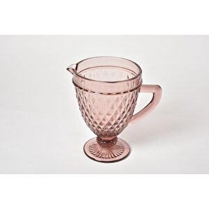 Seta Crystal Colors Sürahi İnce Desen Pembe 14*21*20 Cm