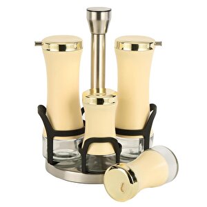 Sarı 4'lü Baharatlık Seti Mtfk.0132