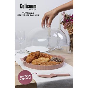 Okyanus Home Coliseum Pudra Yuvarlak Kek - Pasta Fanusu