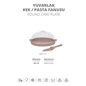 Okyanus Home Coliseum Pudra Yuvarlak Kek - Pasta Fanusu