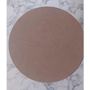 Hobi Adn 90192 Pasta Sunumluk Büyük Boy Ahşap Mdf Ham Yuvarlak Kutu Sevk El Yapım