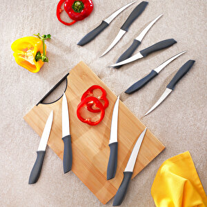 Quick Chef Bıçak Seti 10 Parça-gri