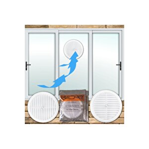 Cam Menfezi-iki Adet-ocak Kombi Havalandırma Menfez-oda Mutfak Banyo Pencere Hava Sirkülasyon Seti