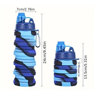 500 Ml Sızdırmaz Katlanabilir Portatif Silikon Su Matara