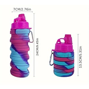 500 Ml Sızdırmaz Katlanabilir Portatif Silikon Su Matara