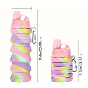 500 Ml Sızdırmaz Katlanabilir Portatif Silikon Su Matara