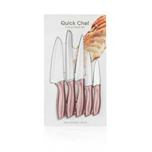 Schafer Quick Chef Bıçak Seti-5 Parça-rosegold