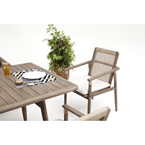 Basti̇lle Bahçe Balkon Masa Takimi 6 Ki̇şi̇li̇k