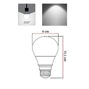 10,5w (75w) Led Ampul 6500k - Beyaz Işık 3 Adet Tasarruflu Lamba
