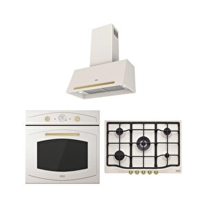 Classıc Line Rustik Ankastre Set (fco 86 H Fırın  Fch 755 4g Tc Pw C Ocak Fco 70 Pw Davlumbaz)