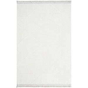 Vera 1454 Krem Yumuşak Dokulu Halı Kilim Salon Koridor Kesme Yolluk Dokuma Makine Halısı 120x450 cm