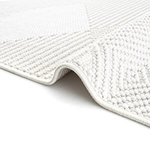 Cool Halı Vera 1454 Krem Yumuşak Dokulu Halı Kilim Salon Koridor Kesme Yolluk Dokuma Makine Halısı