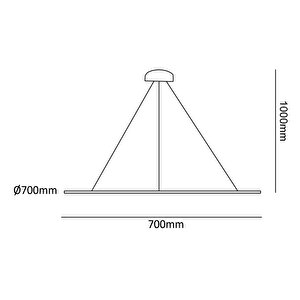 Voxlamp Tzio Sarkıt Lamba Ø70cm 45w