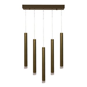 Voxlamp Tubo Düz Rozanslı Sarkıt Led Avize 5*ø40mm 10 Watt