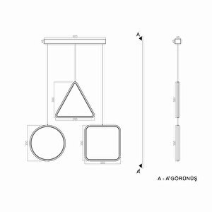 Voxlamp Symbol Sarkıt Led Avize 3*35cm 65 Watt