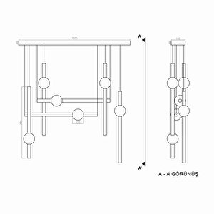 Voxlamp Knob Sarkıt Lamba Geniş Mekan 120*100cm 270 Watt Dimmer Ve Kumandalı