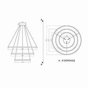 Voxlamp Make Make Sarkıt Lamba Ø65-50-35 Cm 86 Watt