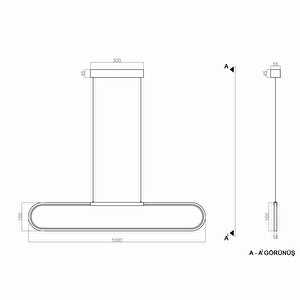 Voxlamp Zuma Sarkıt Lamba 100*16cm 40watt