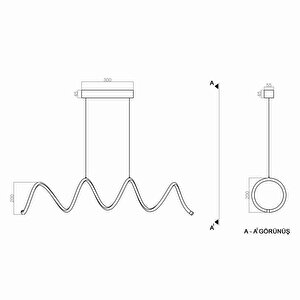 Voxlamp Kaitos Sarkıt Lamba 100cm 45 Watt