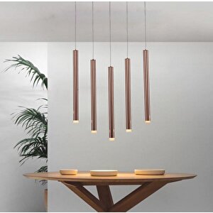 Voxlamp Düz Rozanslı Tubo Sarkıt Led Avize 5*ø25mm 10 Watt