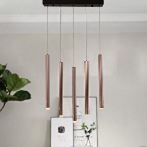 Voxlamp Düz Rozanslı Tubo Sarkıt Led Avize 5*ø25mm 10 Watt