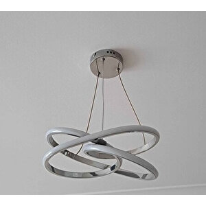 Kumandalı 3 Renk Işıklı Lüks Led Avize Krom Gövde Yüksek Lümen Salon Oda Yatak Odası Mutfak Antre