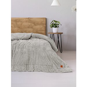 Wave Tek Kişilik Yorgan Gri 155x215 Cm