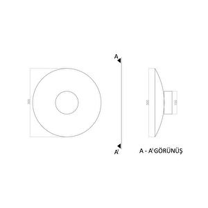 Voxlamp Hidden Dekoratif Led Duvar Aplik 30 Cm 7 Watt
