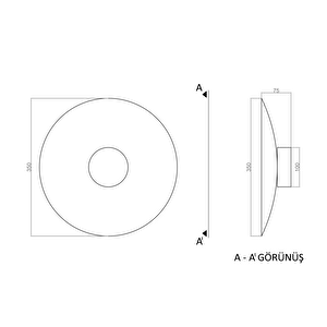 Voxlamp Hidden Dekoratif Led Duvar Aplik 35 Cm 7 Watt