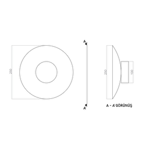 Voxlamp Hidden Dekoratif Led Duvar Aplik 25 Cm 7 Watt