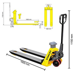 Cpt20sca 2 Ton Terazili Profesyonel Transpalet