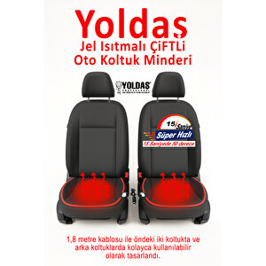 Jel Isıtmalı Oto Koltuk Minderi ÇİFTLİ Si̇yah