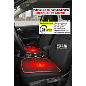 Jel Isıtmalı Oto Koltuk Minderi ÇİFTLİ Si̇yah