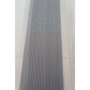 Antrasit Etek Dilimli Mikro Pliseli Stor Zebra Perde 110x180 cm
