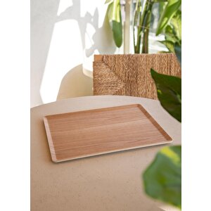 Natura Kaydırmaz Ahşap Tepsi 36x28 Cm