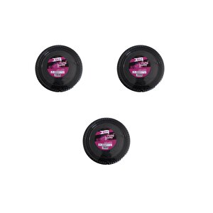 Roll-up Kullan At Renkli Siyah Parti Davet Plastik Tabak - 22 Cm. - 25 Adetlik 3 Paket