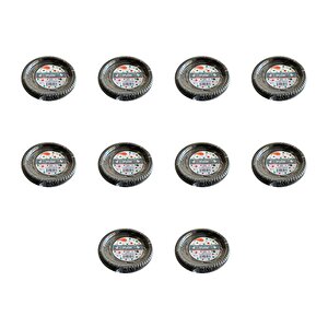 Kullan At Renkli Siyah Parti Davet Plastik Tabak - 17 Cm. - 25 Adetlik 10 Paket