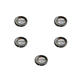 Kullan At Renkli Siyah Parti Davet Plastik Tabak - 17 Cm. - 25 Adetlik 5 Paket