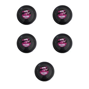 Roll-up Kullan At Renkli Siyah Parti Davet Plastik Tabak - 22 Cm. - 25 Adetlik 5 Paket