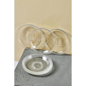 Girona Çay Tabak - 6 Lı Boncuklu Çay Tabağı