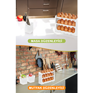6 Parça Buzdolabı İçi Düzenleyici Ve 30 Bölmeli Yumurtalık Mit1105