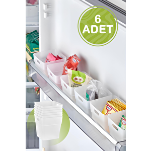 6 Adet Buzdolabı Kapak İçi Düzenleyici Ve Banyo Organizer Mit1103