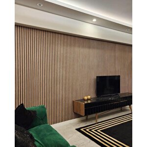 16 M² 1.sınıf Kalite Silinebilir Lambri Panel Ahşap Duvar Çıtası Desenli Premium Duvar Kağıdı 3406