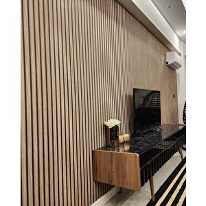 16 M² 1.sınıf Kalite Silinebilir Lambri Panel Ahşap Duvar Çıtası Desenli Premium Duvar Kağıdı 3406
