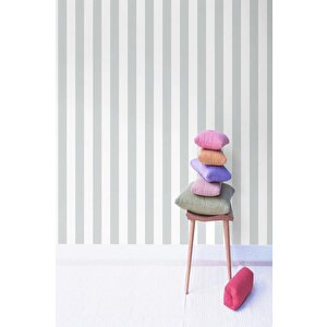 Gümüş Rengi Çizgili Duvar Kağıdı (5 M²)forever 15244 Ev Salon Tv Arkası Pinterest Antre Kaplama