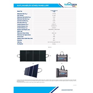 Tommatech Easy Life 110wp Katlanabilir Güneş Paneli